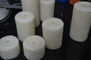 Washed candles.